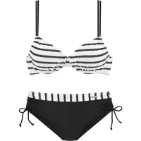 LASCANA Bikini zwart / wit