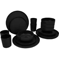 Bo Camp - Industrial - Servies - Patom - 16 Stuks - Antraciet