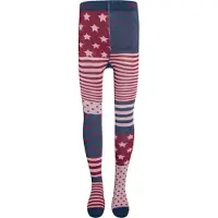 Ewers Kindermaillot Strepen, Stippen en Sterren - Blauw/Roze/Donkerroze - 110/116