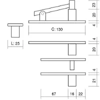 LMC Pivot/taatsdeurscharnier rvs