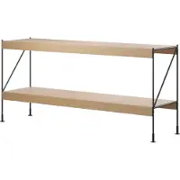 Audo Copenhagen Zet kastensysteem natural oak, 1x2, black steel base