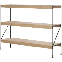 Audo Copenhagen Zet kastensysteem natural oak, 1x3, black steel base