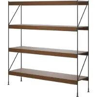 Audo Copenhagen Zet kastensysteem oak dark stained, 1x4, black steel base