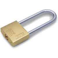 Dulimex Cilinderhangslot 50 mm Met Hoge Beugel Verschillend Sluitend Dubbel Vergrendeld