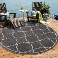 Muratap Berlin outdoor vloerkleed binnen en buiten laagpolig tapijt tuin - 120 cm rond