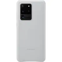 Samsung Galaxy S20 Ultra Leather Cover Lichtgrijs