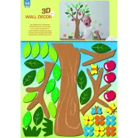 Home Decor Kids 3D Appelboom Zelfklevende Muurdecoratie