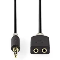 Nedis 3,5 mm Splitter 0,2 Meter Grijs