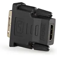 Nedis HDMI-adapter | HDMI-aansluiting | DVI-D 24+1-pins aansluiting | Verguld | Recht | PVC | Antraciet | 1 stuk | Verpakking met venster