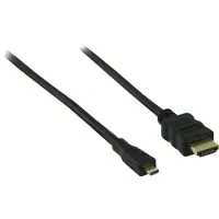 Pro Micro HDMI - HDMI kabel - versie 2.0 (4K 60Hz) - verguld / zwart - 2 meter