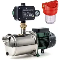 DAB EuroInox 40/50 M + Control-D met aanzuigslang 7 meter en voorfilter