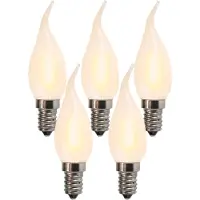 LUEDD Set van 5 E14 LED matte kaarslamp BXS35 1W 100 lumen 2200K