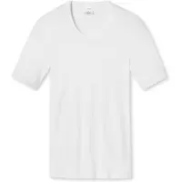 Schiesser Shirt - korte mouw - wit - Essentials fijnrib Heren Ondershirt