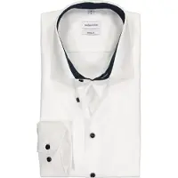 Seidensticker Regular Fit Overhemd wit, Effen