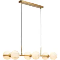 It´s about RoMi Glazen hanglamp Carrara, dimbaar, messing / goud, Woon-/ Eetkamer, metaal, Design, hanglamp