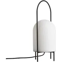Woud Ghost tafellamp Zwart-wit opaalglas