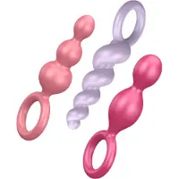 Satisfyer Booty Call - anaalplugset - kleurrijk (3-delig)
