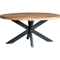 Natur24 Livingfurn ovale eetkamertafel mangohout -160cm -