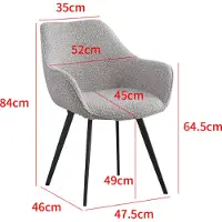 LivingFurn eetkamerstoel luca boucle 2 stuks