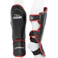 Legend Sports Kickboks Scheenbeschermers Legend Best Heren/Dames Zwart-Rood PU
