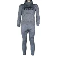 Legend Sports Joggingpak met Hoodie Kids/Volwassenen Grijs SlimFit Polyester