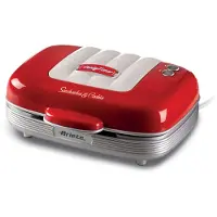 Ariete 1972/00 - 50's Style tosti apparaat - ook voor donuts & muffins - 700W - 3 verwisselbare platen - rood