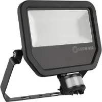 Ledvance LED-flitser, straalvormig, PFM-sensor, zwart, IP65, 50W, 5500lm, 3000K, afmetingen 225x219x59mm