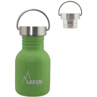 Laken RVS fles 0,35L Basic Steel Bottle Groen - Steel Cap - - roestvrijstaal - waterfles - drinkfles