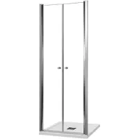 Luca Varess Kuresa douche pendeldeur 80 x 200 cm helder glas glanzend chroom profiel