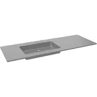 Storke Scuro asymmetrisch linkse wastafel mat kwarts 140 x 52 cm combinatie kast 35 cm