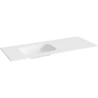 Balmani Tablo Arcato asymmetrisch linkse wastafel matte solid surface 135 x 55 cm, inclusief crepine