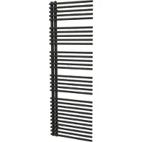 VIPERA Nevada enkele handdoekradiator 60 x 180 cm centrale verwarming mat zwart zijaansluiting 1103W