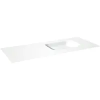 Balmani Tablo Arcato asymmetrisch rechtse wastafel matte Solid Surface 135 x 55 cm, exclusief crepine