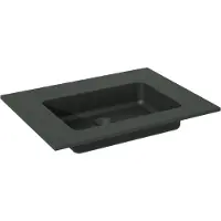 Storke Scuro enkele wastafel mat kwarts 60 x 46 cm