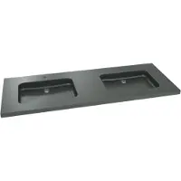 Balmani Napoli dubbele wastafel verzoete graniet 150 x 55 cm