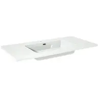 Storke Diva enkele wastafel glanzend composiet marmer 105 x 52 cm