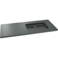Balmani Napoli asymmetrisch rechtse wastafel verzoete graniet 135 x 55 cm
