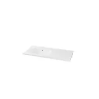 Storke Planza asymmetrisch linkse wastafel glanzend composiet marmer 100 x 46 cm