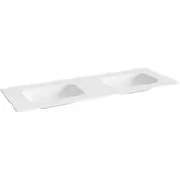 Balmani Tablo Arcato dubbele wastafel matte Solid Surface 150 x 55 cm, inclusief crepine