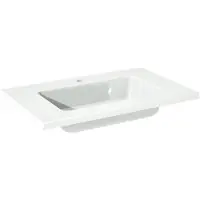Storke Diva enkele wastafel glanzend composiet marmer 60 x 40 cm