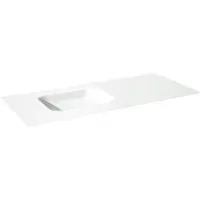 Balmani Tablo Arcato asymmetrisch linkse wastafel matte Solid Surface 135 x 55 cm, exclusief crepine