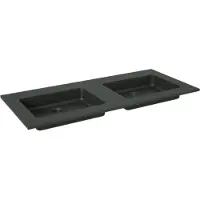 Storke Scuro dubbele wastafel mat kwarts 120 x 52 cm