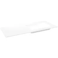 Storke Mata asymmetrisch rechtse wastafel matte solid surface 120 x 52 cm combinatie kast 45 cm