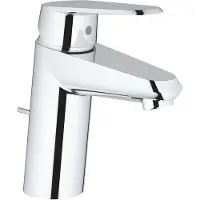GROHE eengreeps wastafelmengkraan Eurodisc C 33190 EcoJoy trekstaafafvoer, verchroomd, eengreepsmengkraan