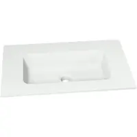 Storke Mata enkele wastafel matte Solid Surface 60 x 40 cm