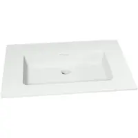 Storke Mata enkele wastafel matte solid surface 75 x 52 cm