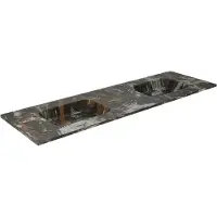 Balmani Tablo Arcato dubbele wastafel Portoro Gold marmer 180 x 55 cm