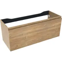 Linie Lado zwevende wastafelonderkast 120 x 46 cm natuur eik 1 lade
