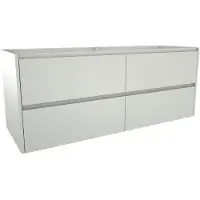 Storke Seda zwevend wastafelonderkast 150 x 52 cm mat wit 4 lades
