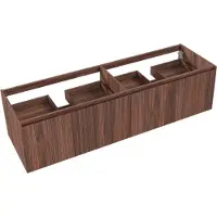 Balmani Fila by Mitra zwevende wastafelonderkast 180 x 55 cm fineer notelaar 4 lades
